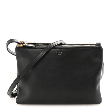 Celine Lambskin Small Trio Crossbody Bag Black 1 of 9