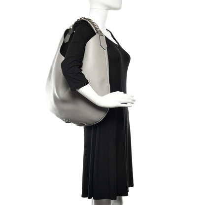 Givenchy Calfskin Medium Infinity Hobo Bag Pearl Grey 2 of 10