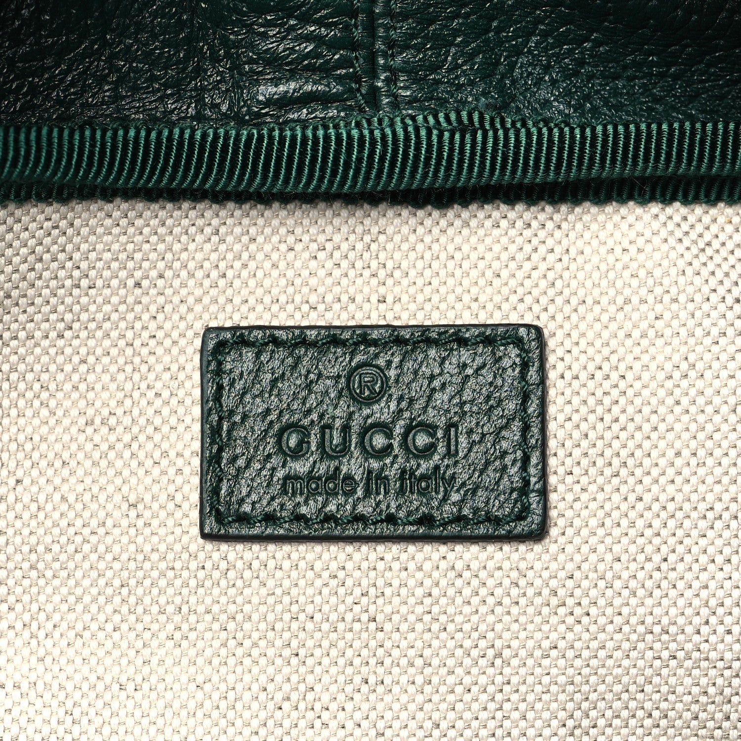 Gucci Grained Calfskin Medium Ophidia Double Buckle Backpack Green 6 of 8