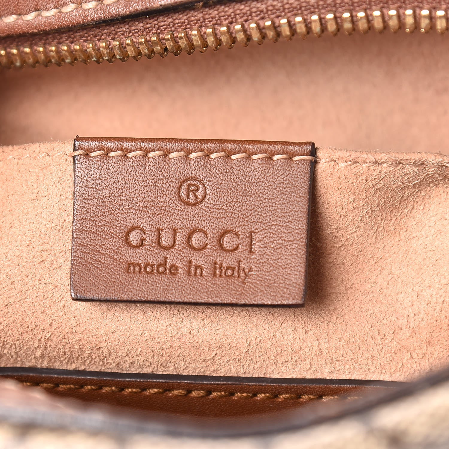 Gucci GG Supreme Monogram Bee Embroidered Mini Chain Shoulder Bag Beige Tuscany 10 of 13