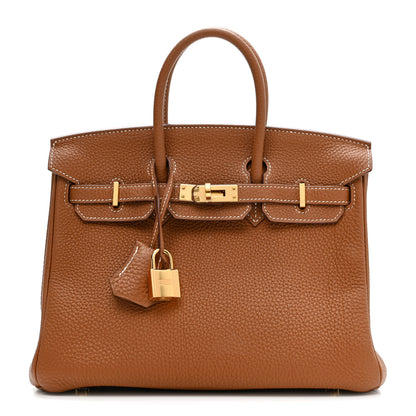 Hermes Togo Birkin 25 Gold 1 of 12