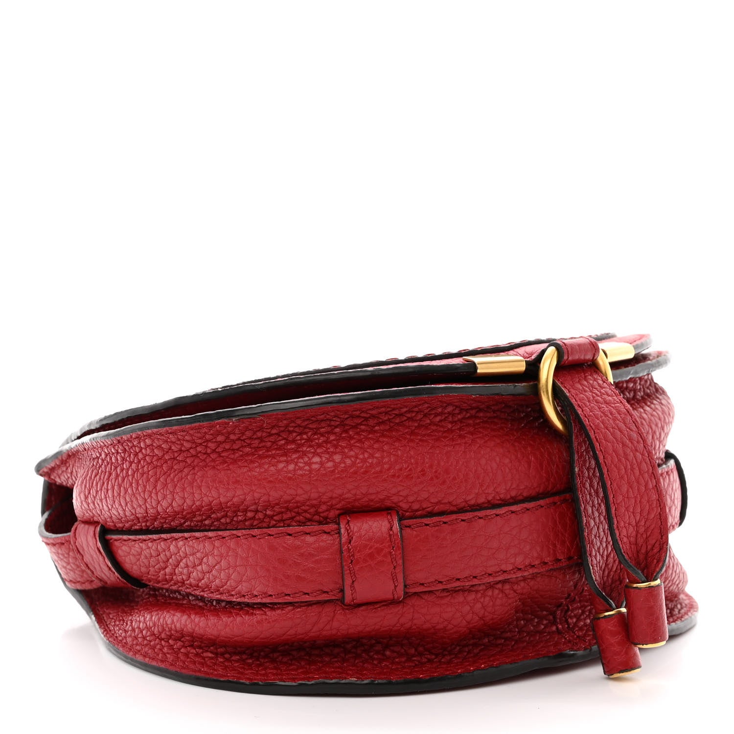 Chloe Calfskin Mini Marcie Round Crossbody Bag Red 4 of 13