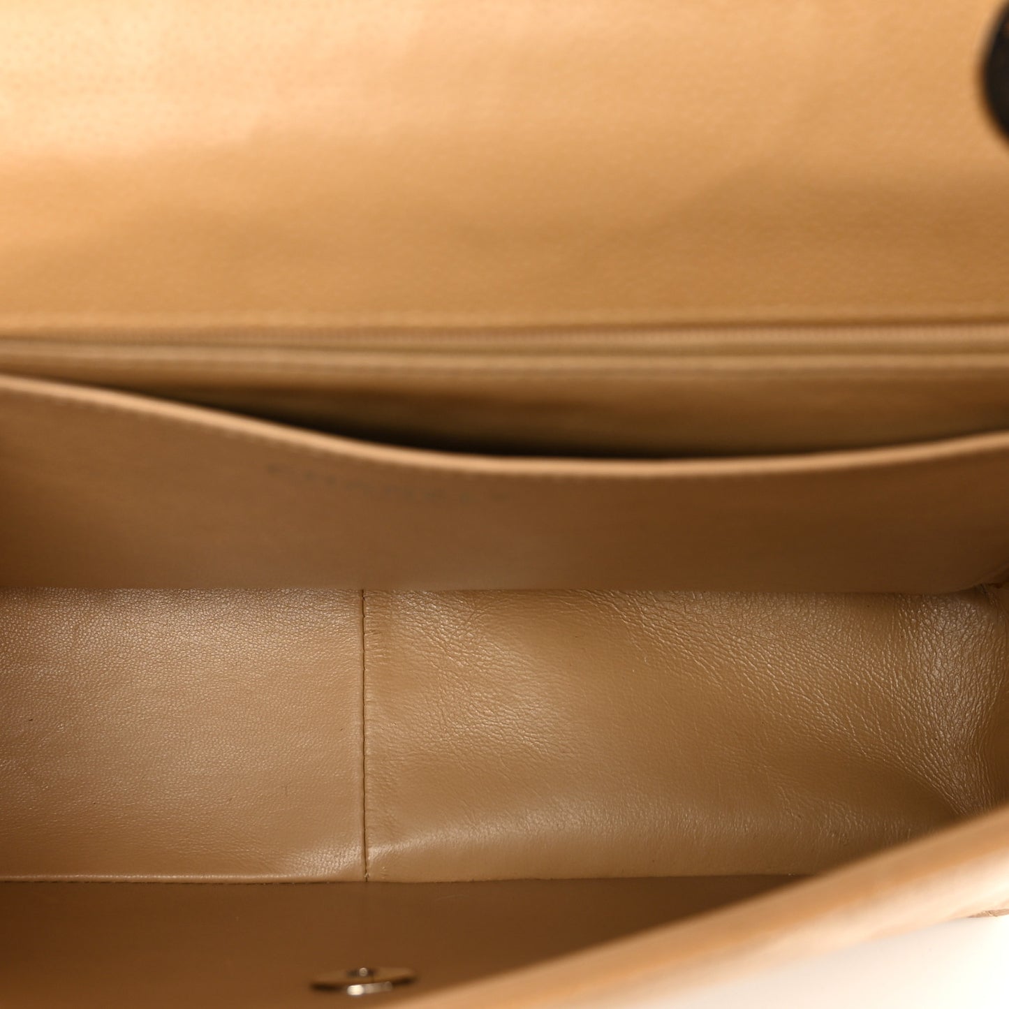 Caviar Quilted XL Jumbo Single Flap Beige