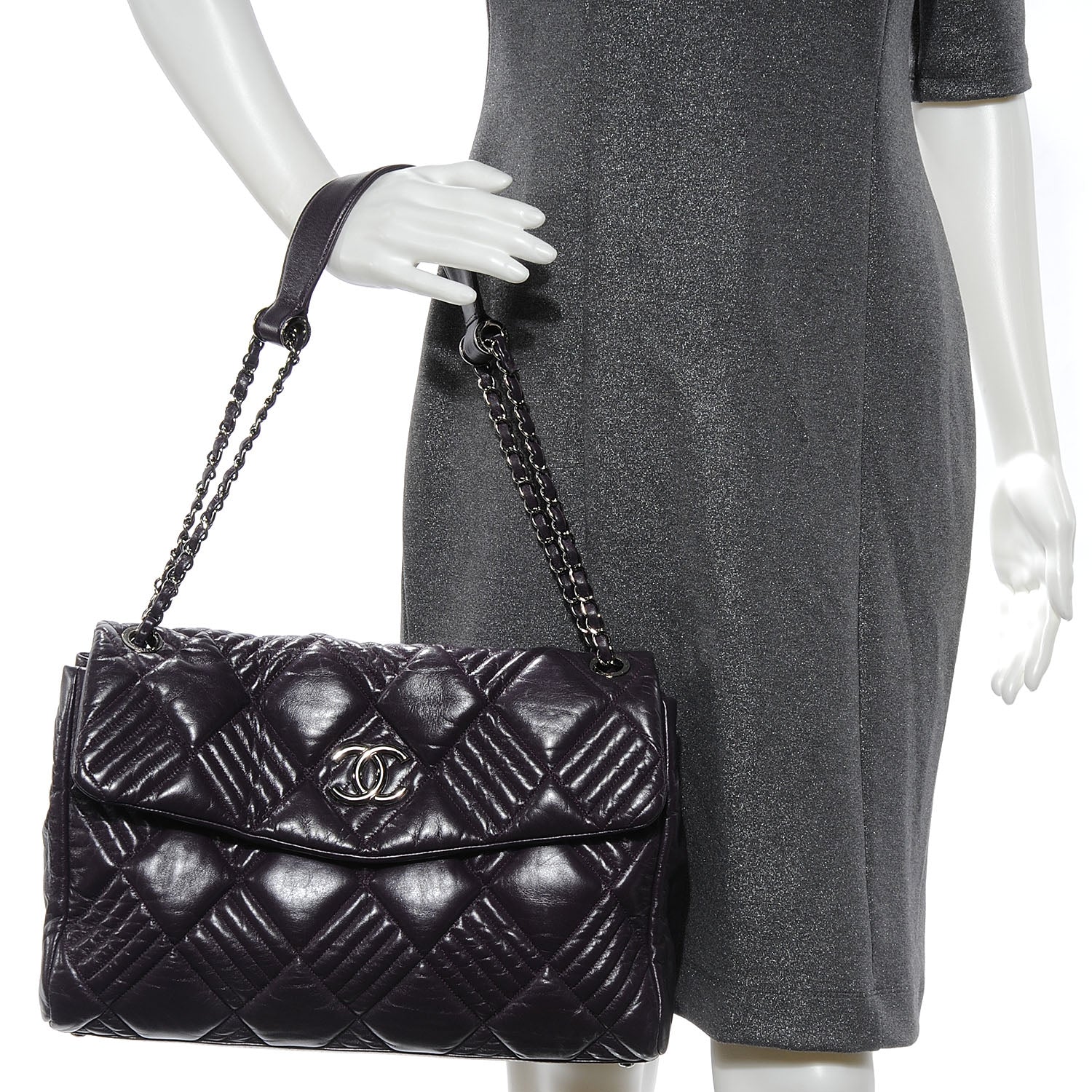 Chanel Lambskin In And Out Jumbo Maxi Flap 2 of 8