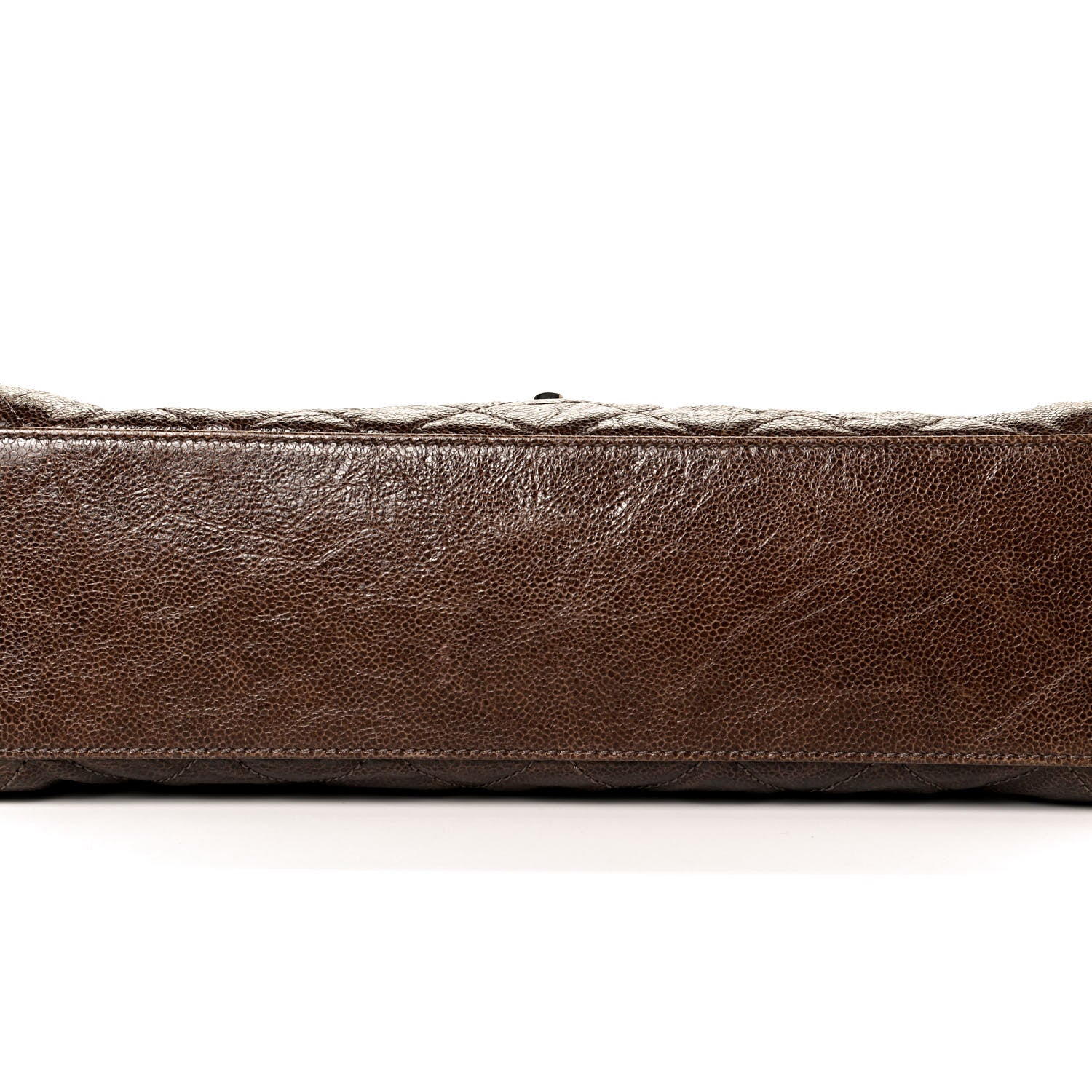 Chanel Crumpled Grained Calfskin Jumbo CC Crave Flap Brown 12 of 14