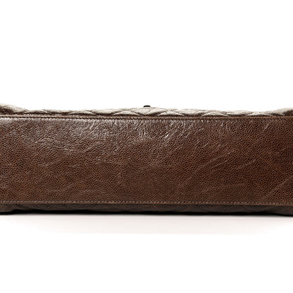 Chanel Crumpled Grained Calfskin Jumbo CC Crave Flap Brown 12 of 14