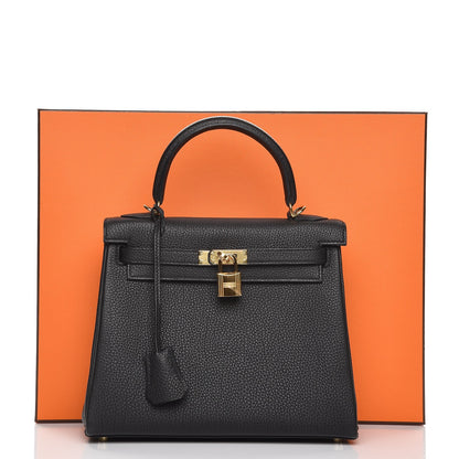 Hermes Togo Kelly Retourne 25 Black 36 of 36