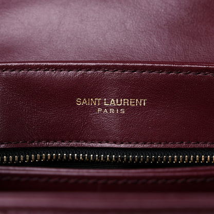 Saint Laurent Calfskin Y Quilted Monogram Toy Loulou Monogram Crossbody Bag Rouge Legion 6 of 10