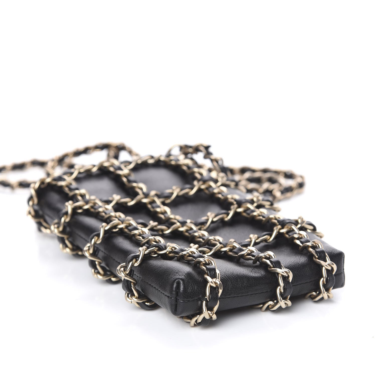 Chanel Lambskin Tech Me Out Clutch With Chain Black 8 of 11