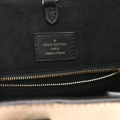 Louis Vuitton Calfskin Monogram Fold Tote PM Cream Khaki Black 6 of 9