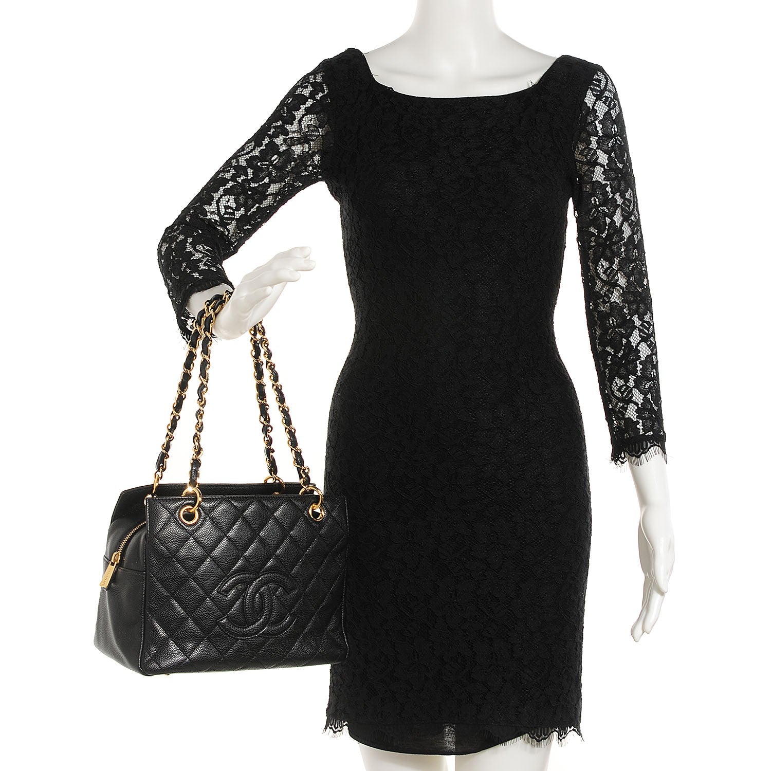 Chanel Caviar Quilted Petit Timeless Tote PTT Black 2 of 7