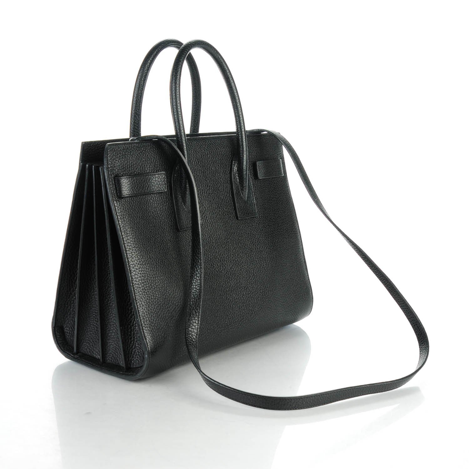 Saint Laurent Grained Calfskin Small Sac De Jour Black 3 of 7