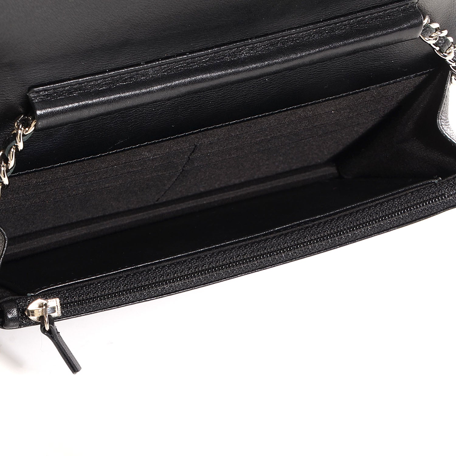 Chanel Caviar Sevruga Wallet On Chain WOC Black 5 of 9