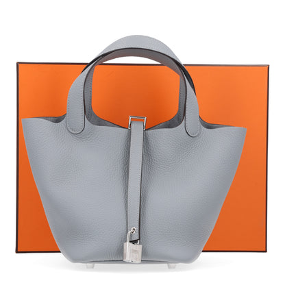 Hermes Taurillon Clemence Picotin Lock 18 PM Gris Pantin 11 of 11