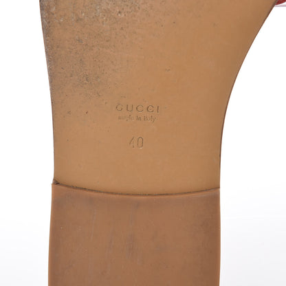 Gucci Malaga Kid Fringe Horsebit Slide Sandals 40 Orange 8 of 12