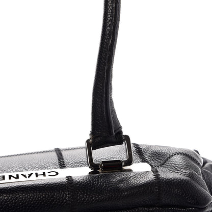 Chanel Caviar Square Stitched Medium Tote Black 11 of 16