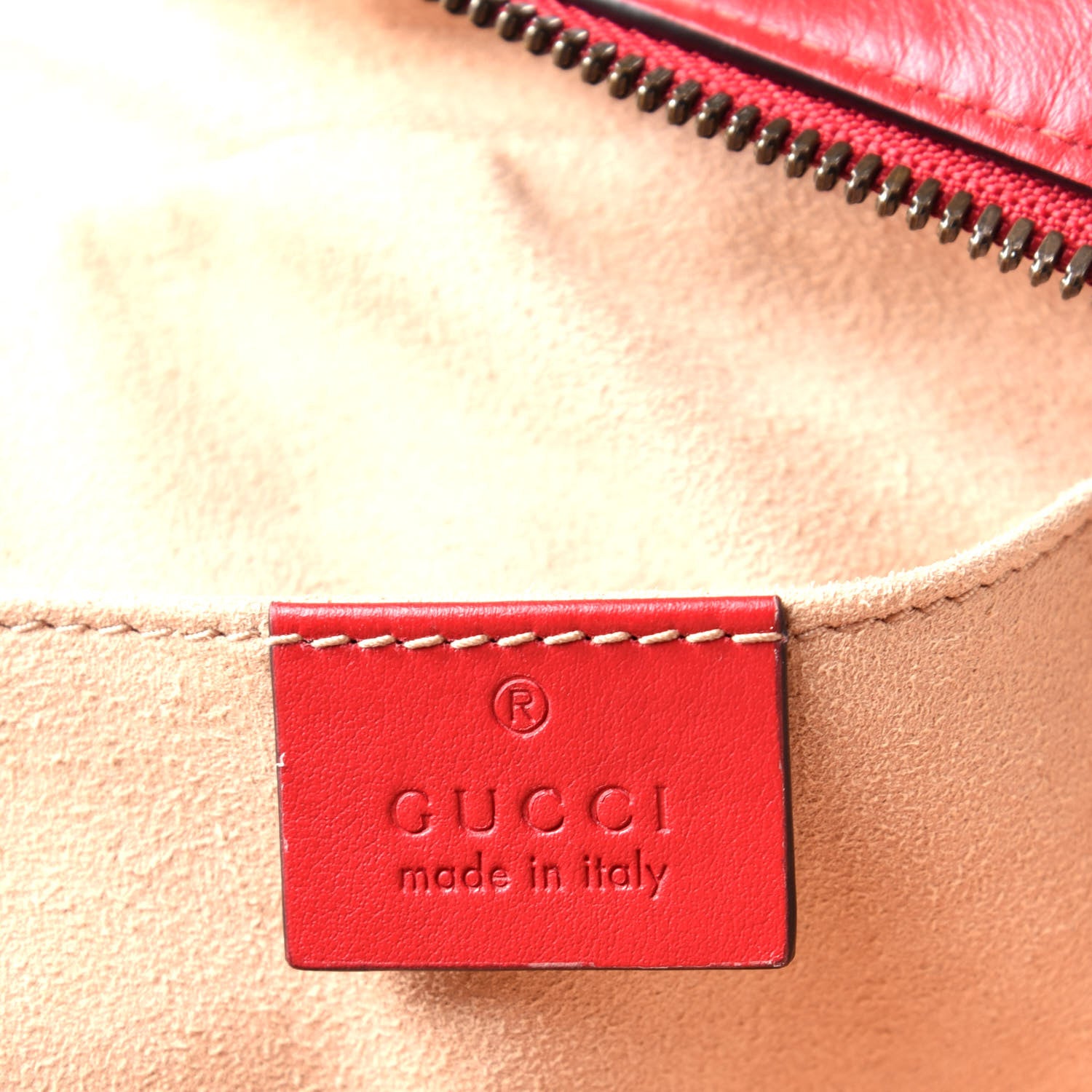 Gucci Calfskin Matelasse Small GG Marmont Chain Shoulder Bag Hibiscus Red 6 of 9
