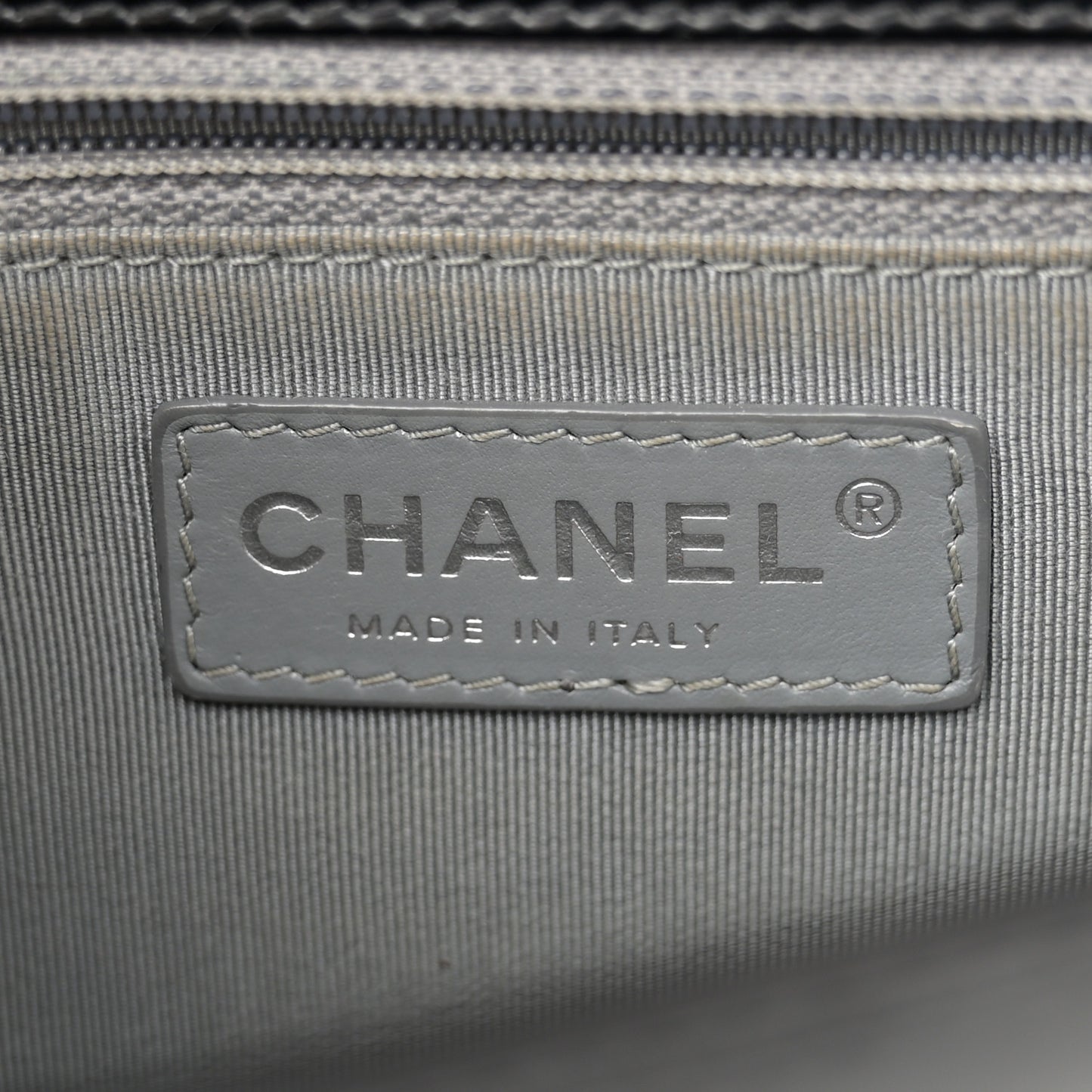 Glazed Calfskin Medium Boy Flap Black