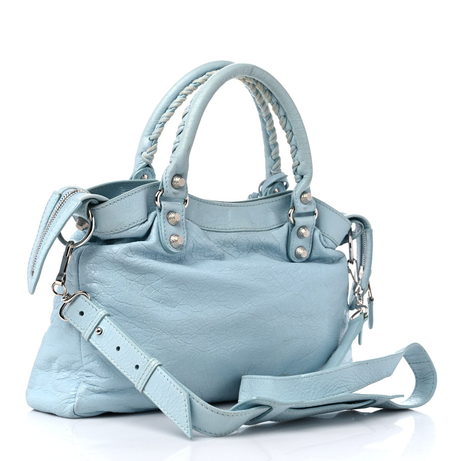 Balenciaga Agneau Giant 12 Silver Hardware Town Bleu Dragee 4 of 18
