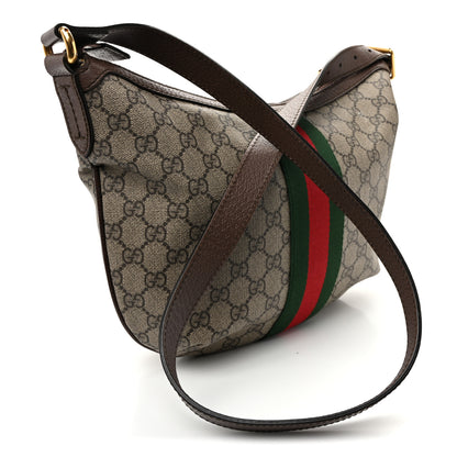Gucci GG Supreme Monogram Web Small Ophidia Half Moon Hobo Brown 3 of 11