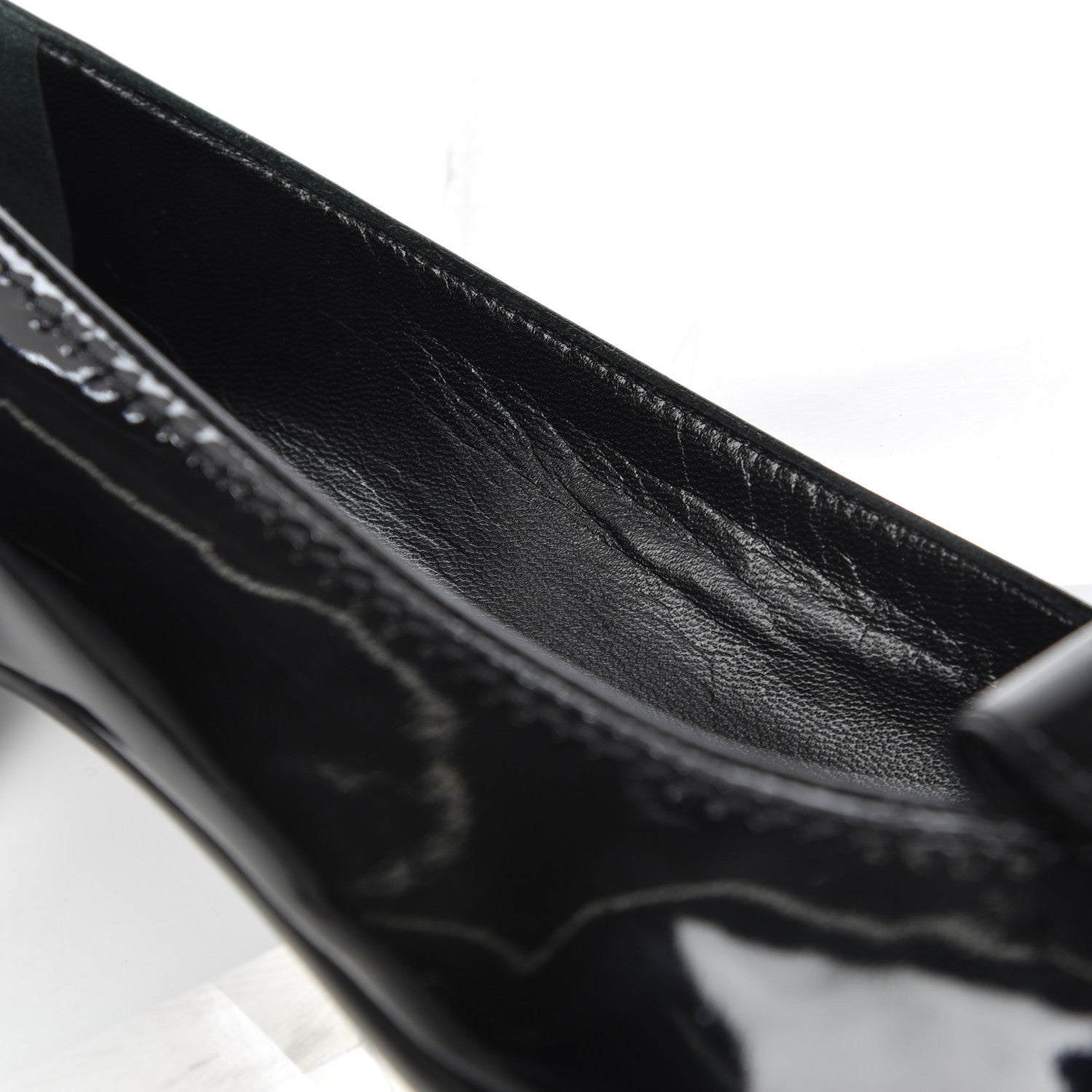 Louis Vuitton Patent Fringe Pumps 38.5 Black 13 of 18