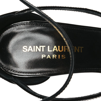 Saint Laurent Patent Cassandra 100 Sandals 38.5 Black 8 of 9