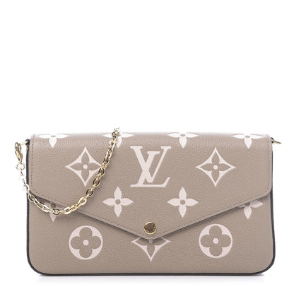 Louis Vuitton Empreinte Monogram Giant Felicie Pochette Tourterelle Creme 1 of 12