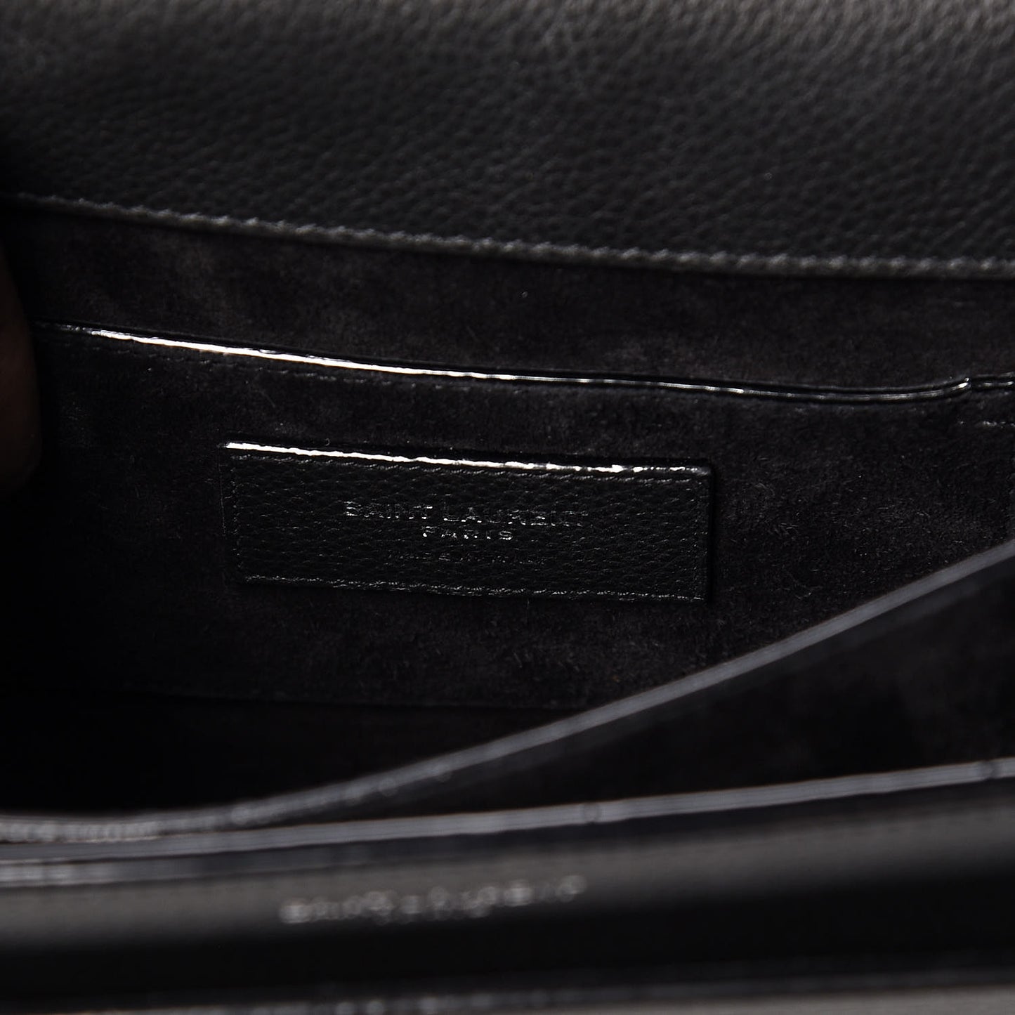 Grained Calfskin Medium Monogram Sunset Satchel Black