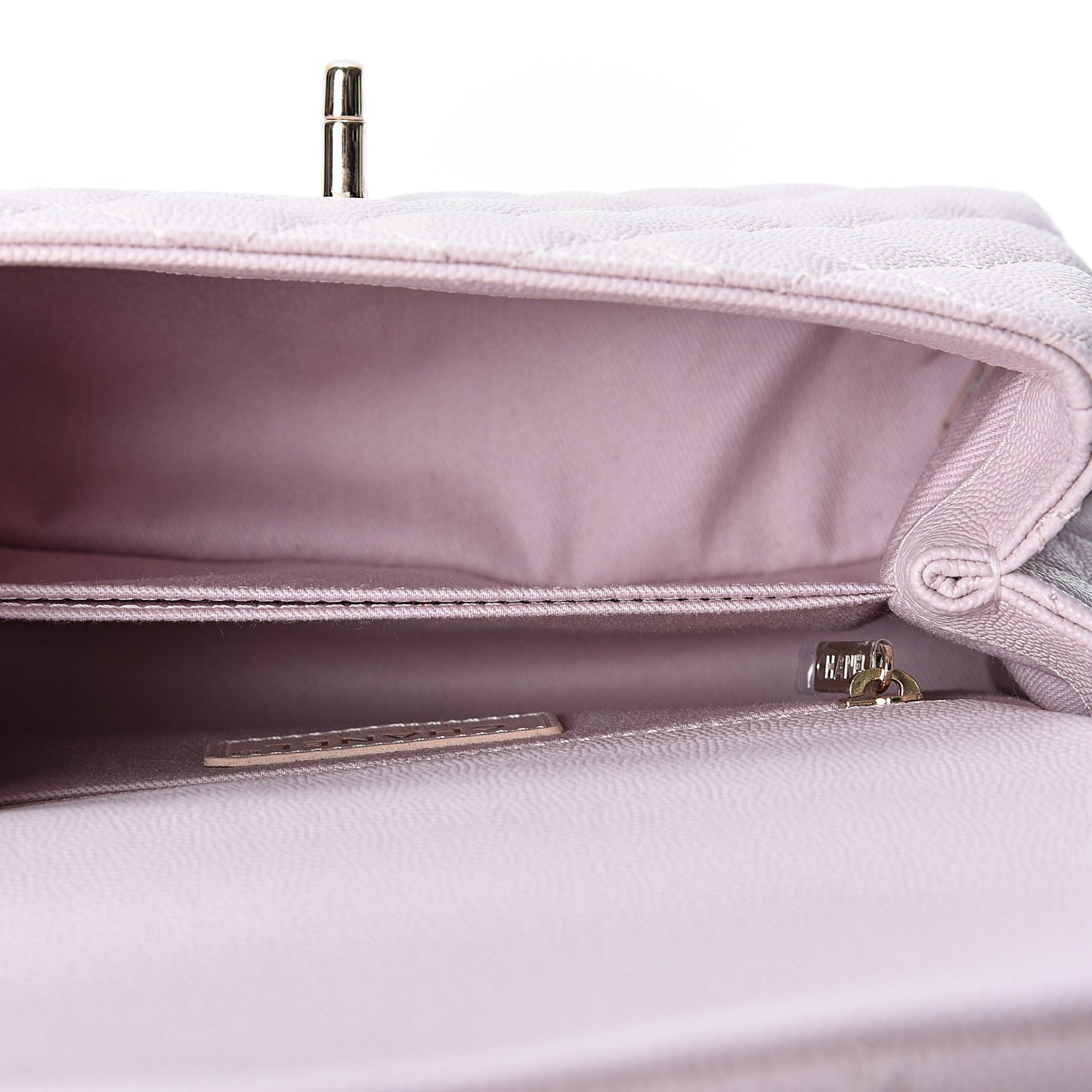 Caviar Quilted Mini Coco Handle Flap Lilas Lilac