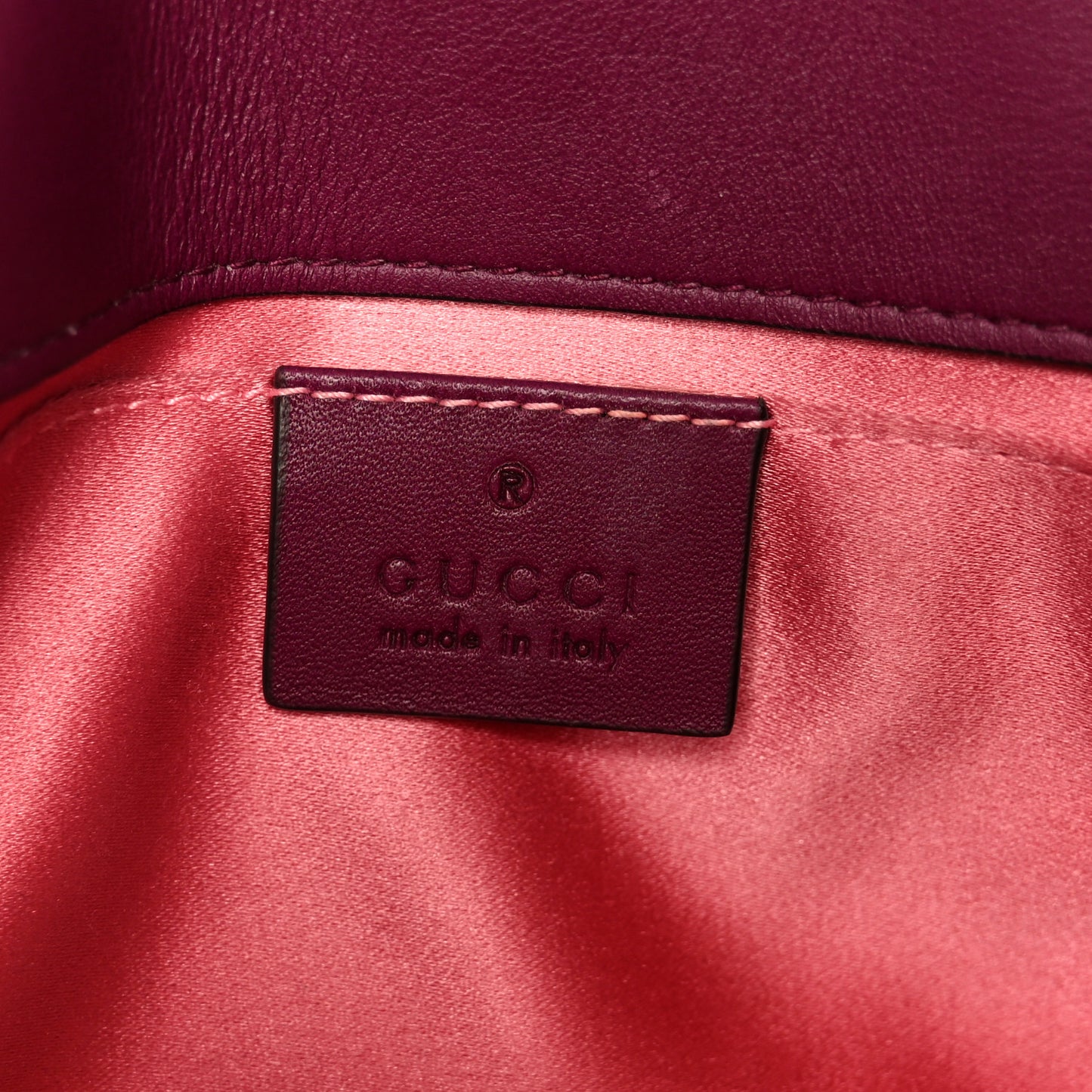 Velvet Matelasse Mini GG Marmont Shoulder Bag Fuchsia Violet Cyclamen