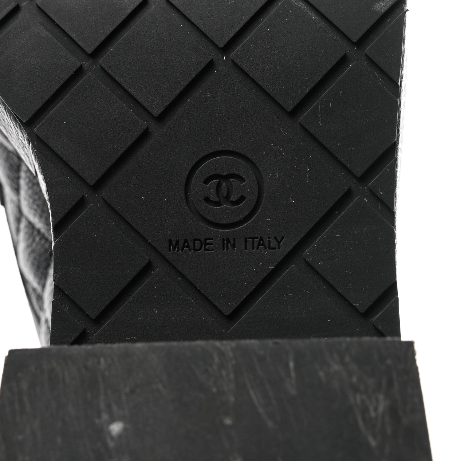 Chanel Pearly Calfskin Patent Calfskin Lace Up Combat Boots 38 Black 8 of 9