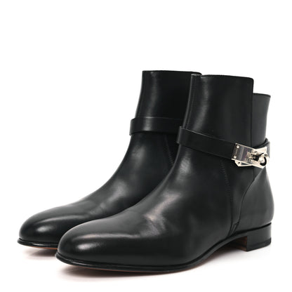 Hermes Calfskin Neo Ankle Boots 37 Black 4 of 10
