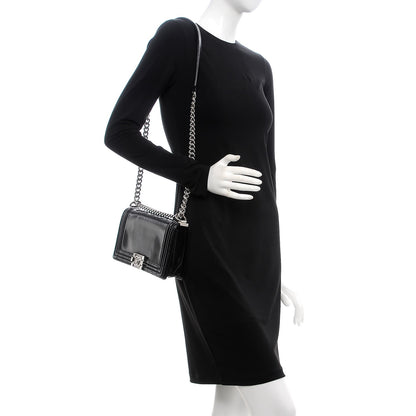 Chanel Glazed Calfskin Medium Boy Flap Black 2 of 9