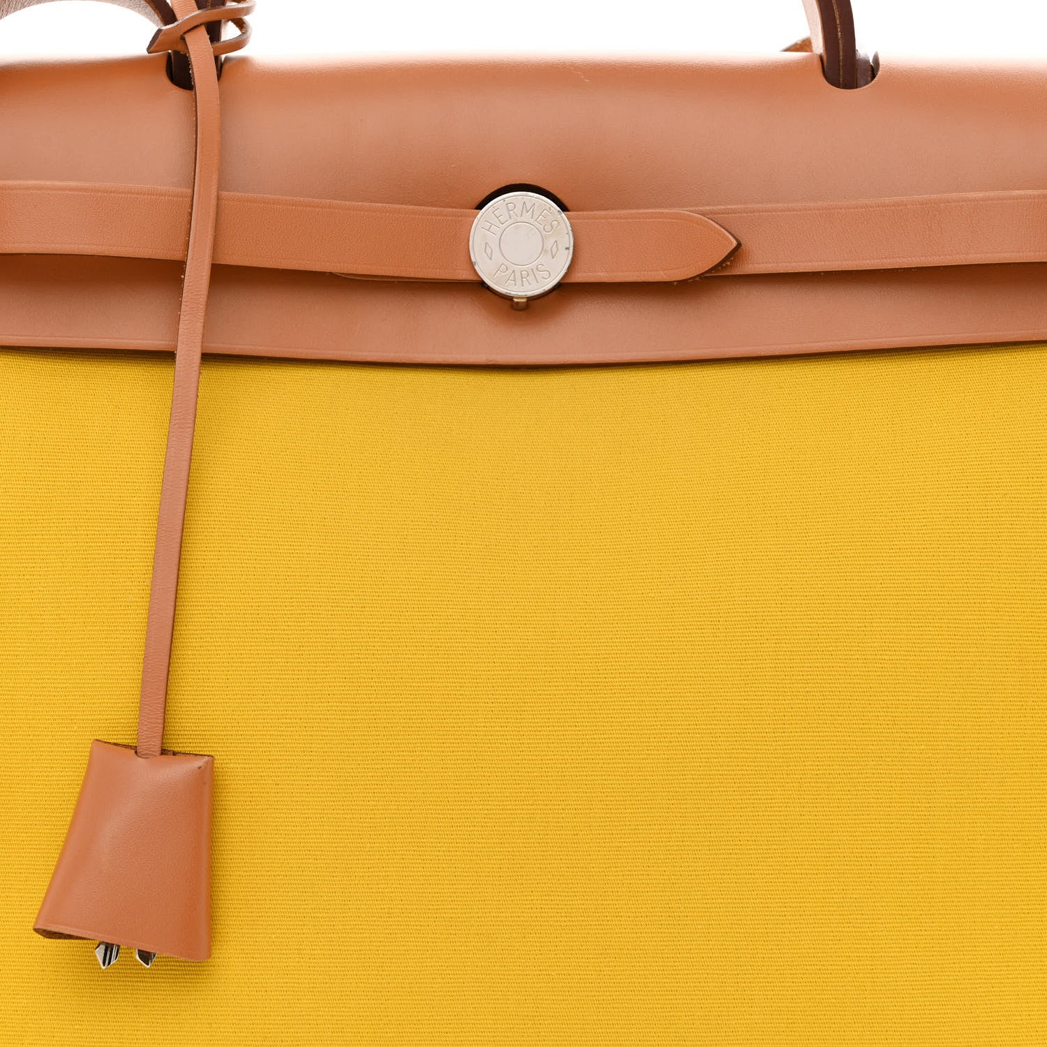 Hermes Vache Hunter Toile Officier Herbag Zip PM 31 PM Natural Jaune De Naples 20 of 29