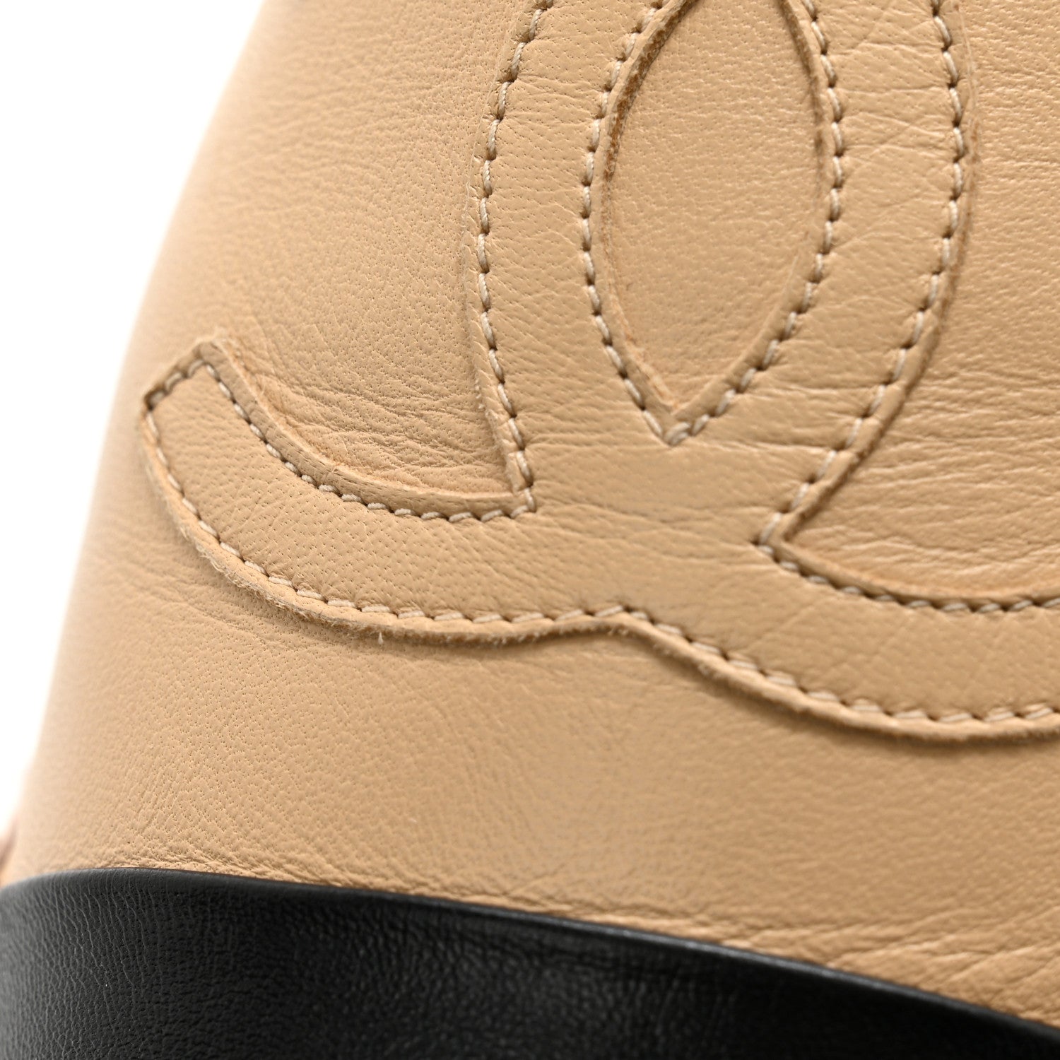 Chanel Lambskin CC Espadrilles 38 Beige Black 10 of 11
