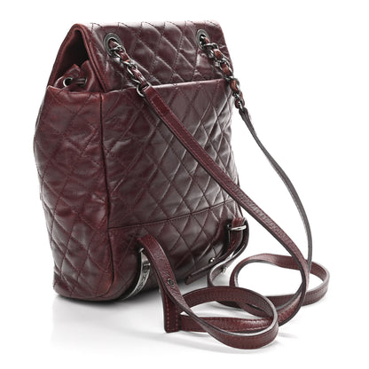 Chanel Glazed Calfskin Quilted Small Salzburg Backpack Burgundy 3 of 10