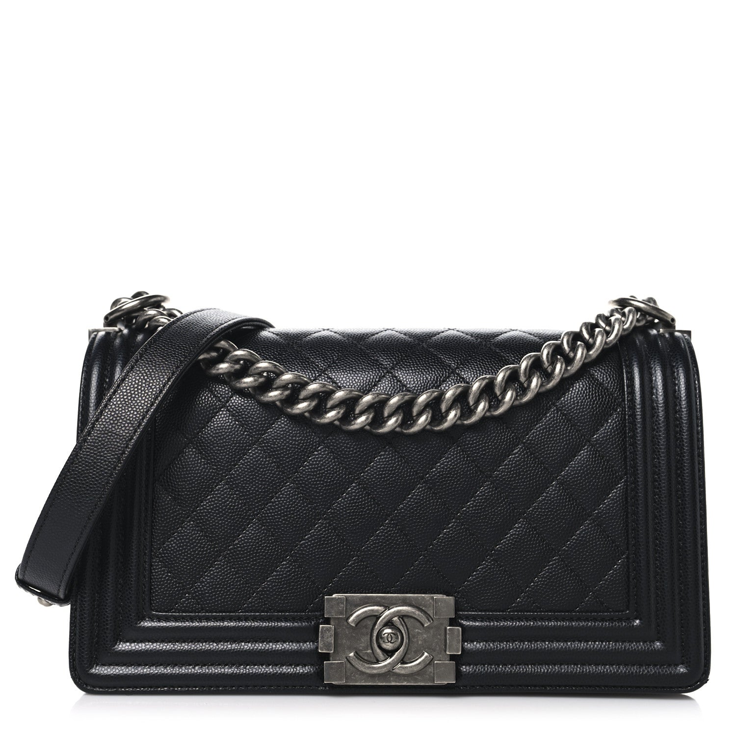 Chanel Caviar Quilted Medium Boy Flap Black 1 of 10