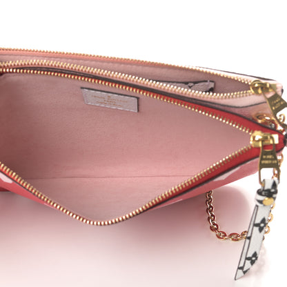 Louis Vuitton Monogram Giant Double Zip Pochette Rouge 6 of 11