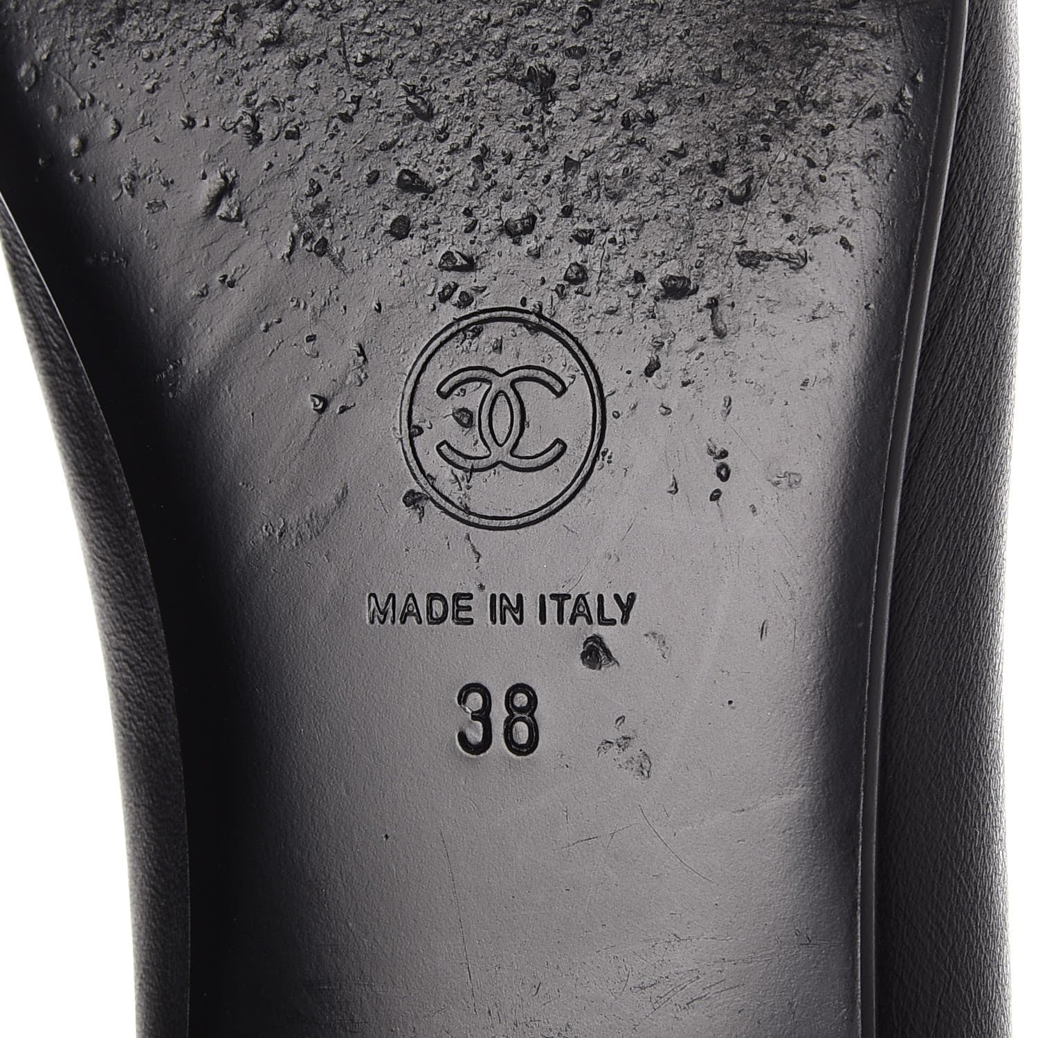 Chanel Lambskin Patent Cap Toe Ballerina Flats 38 Black 8 of 14
