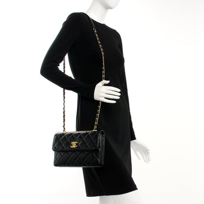 Chanel Lambskin Quilted Medium Trendy CC Flap Black 2 of 8