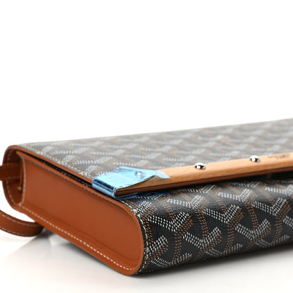 Goyard Goyardine Monte Carlo Bois Clutch With Strap Black Gold 7 of 9