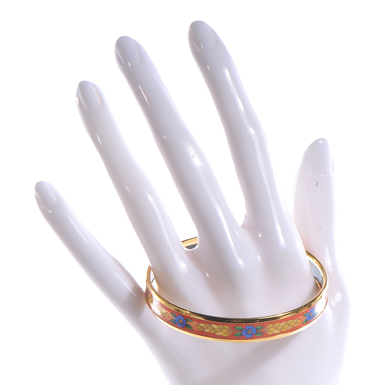 Hermes Enamel Narrow Printed Bracelet 65 2 of 6