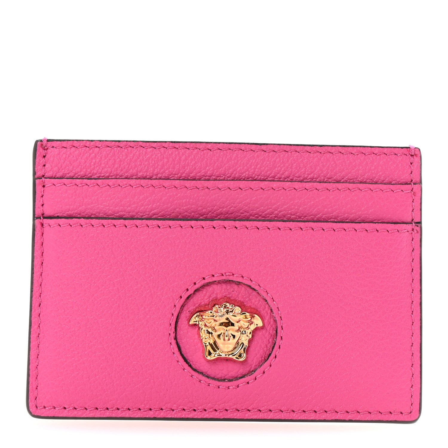 Versace Calfskin Medusa Card Holder Dark Pink 1 of 7