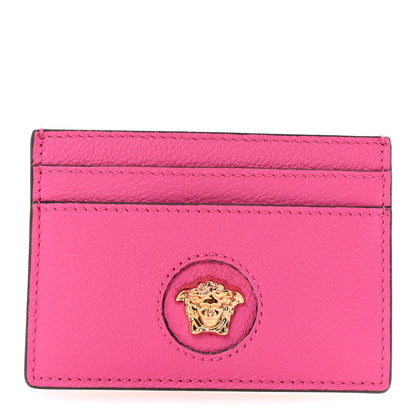 Versace Calfskin Medusa Card Holder Dark Pink 1 of 7