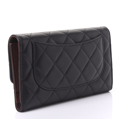 Chanel Lambskin Quilted Large Flap Wallet Black 2 of 11