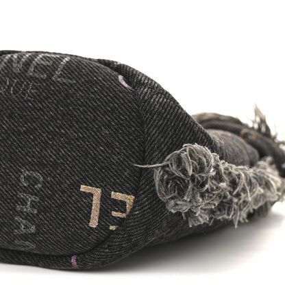 Chanel Denim Quilted Mood Mini Bucket With Chain Black Multicolor 10 of 11