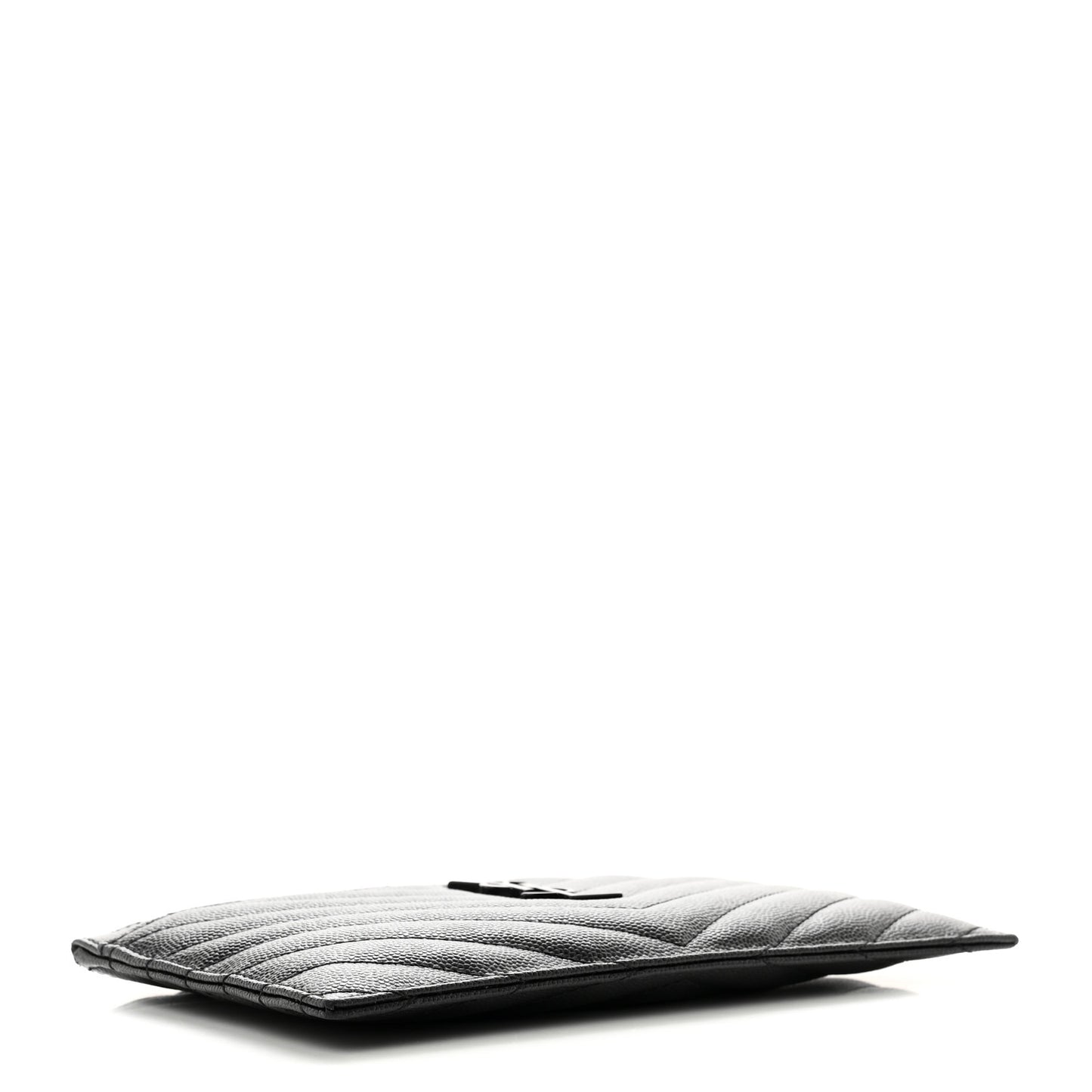 Grain De Poudre Chevron Monogram Bill Pouch Black