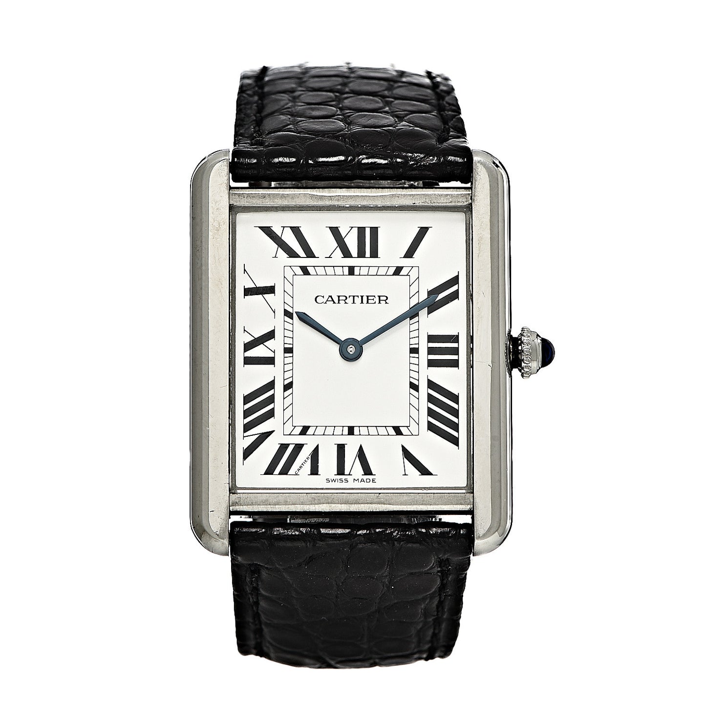 Stainless Steel Alligator 27mm Tank Solo Quartz Watch