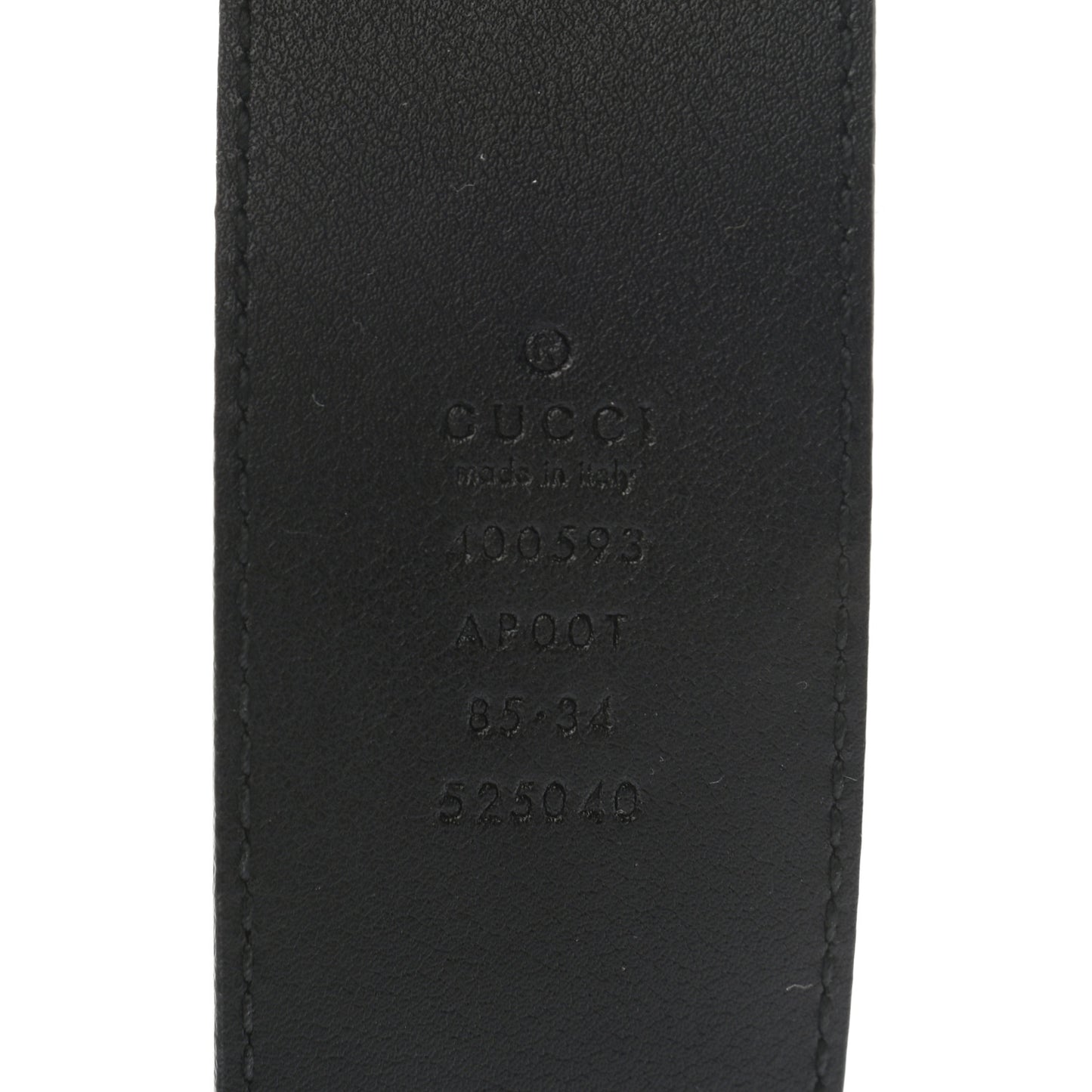 Calfskin Double G 40mm Belt 85 34 Black