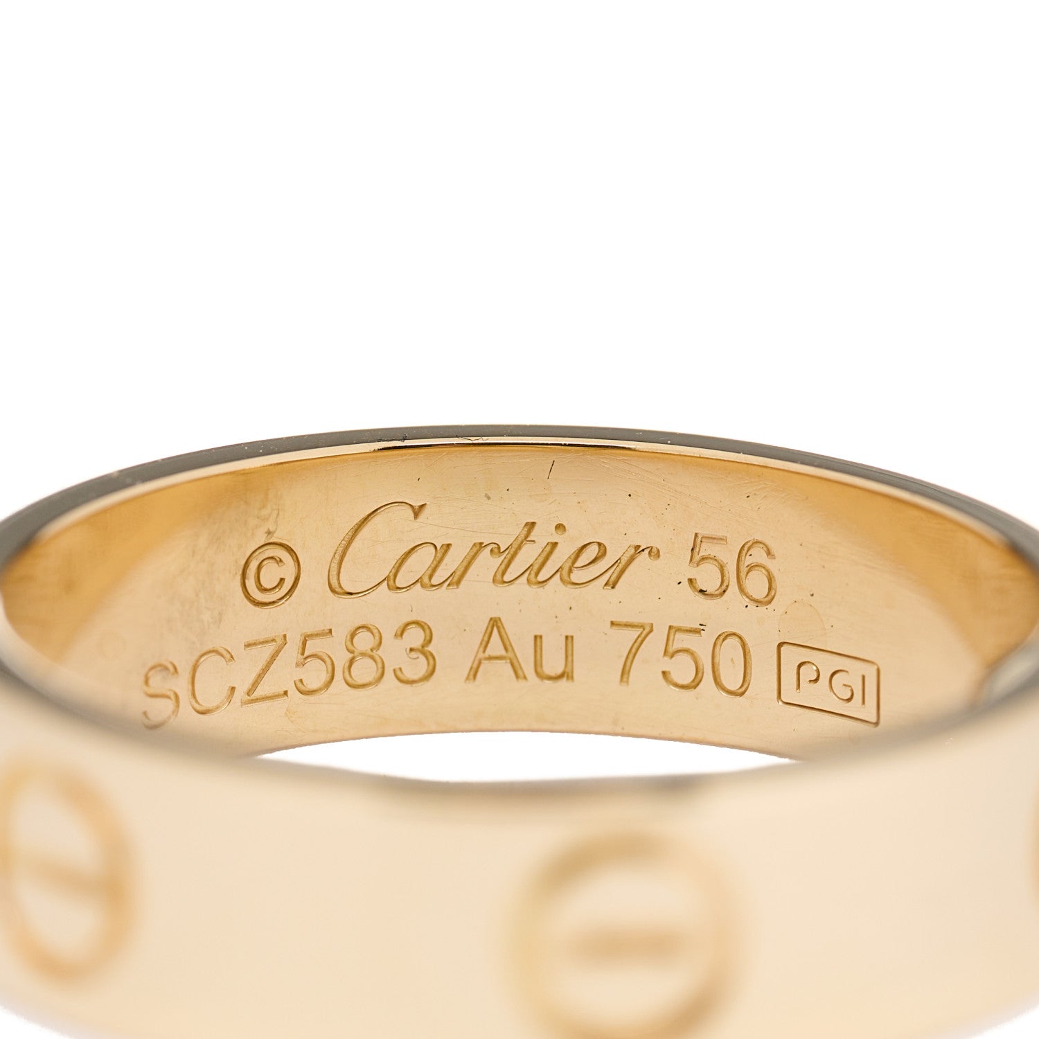 Cartier 18K Yellow Gold 5.5mm LOVE Ring 54 6.75 3 of 4